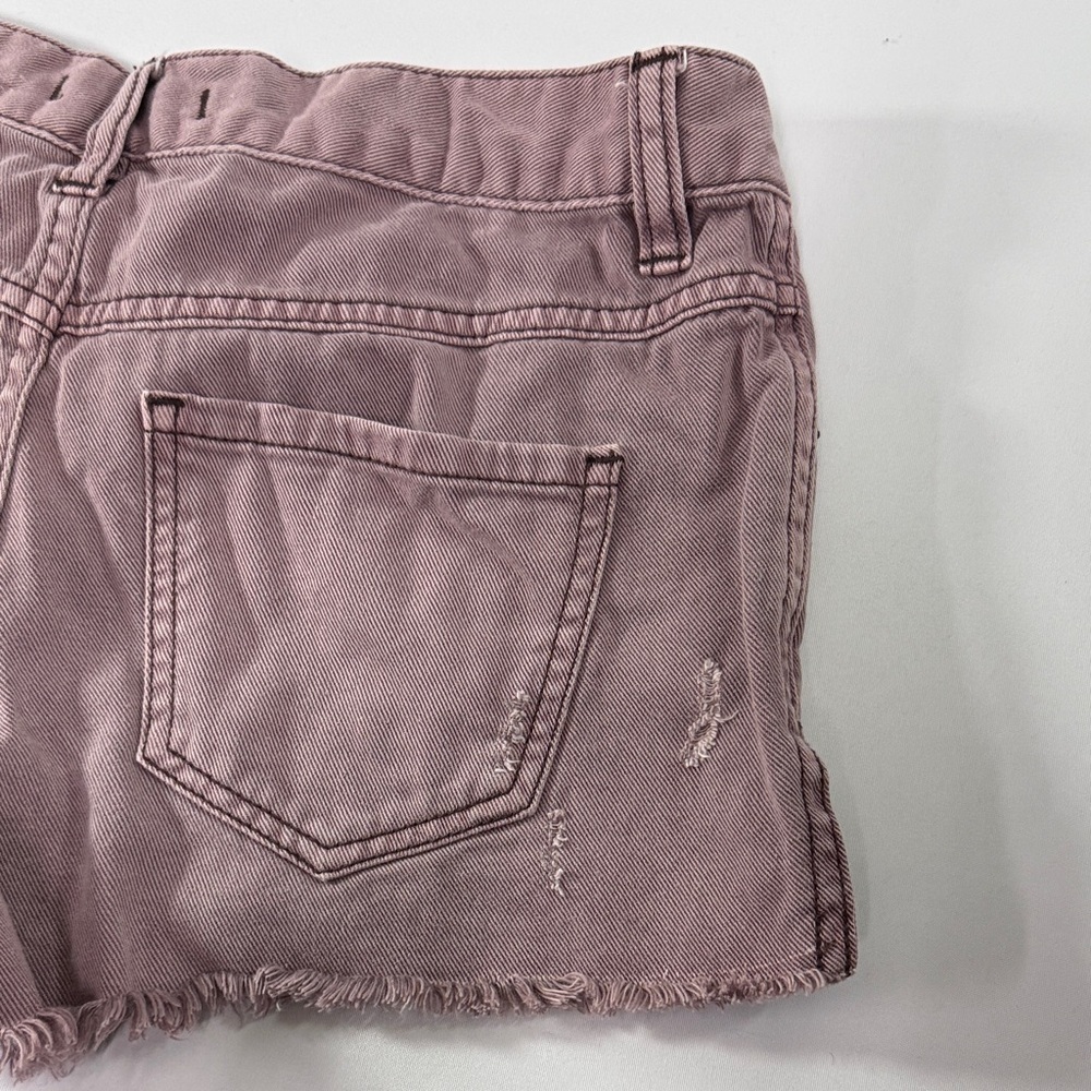Free People Women's Distressed Pink Shorts Size 24 - Picture 5 of 12